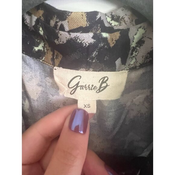 Garre B Women's Floral Midi Dress Short Puff Sleeves Button-Down Sz XS - Picture 4 of 6